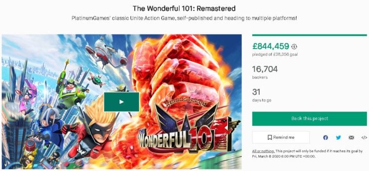 The Wonderful 101 Kickstarter