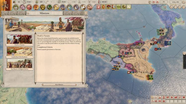 Imperator Rome Greek Missions Magna Graecia Dlc Archimedes Guide Athens, Sparta, Syracuse Missions Syracuse