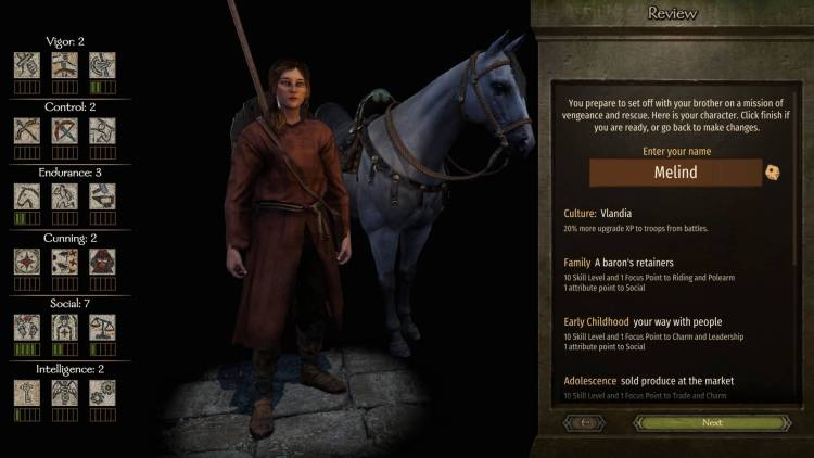 Mount & Blade Ii Bannerlord Mount And Blade 2 Bannerlord Character Creation Guide Background Attributes Culture Summary