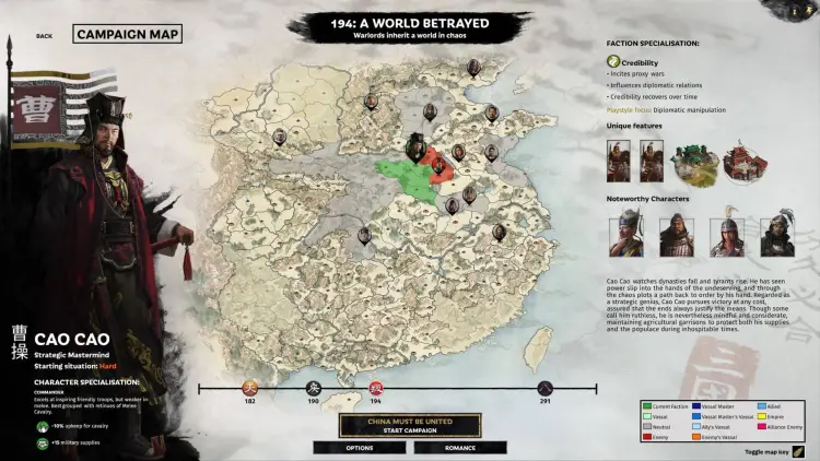 Total War Three Kingdoms A World Betrayed Cao Cao Guide Overview