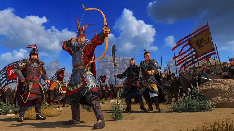 Total War Three Kingdoms A World Betrayed Liu Bei Faction Campaign And Events Guide Lu Bu Shoots Arrow Through Halberd