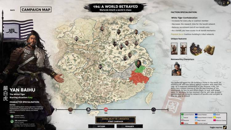 Total War Three Kingdoms A World Betrayed Guides And Features Hub Lu Bu Sun Ce Yan Baihu Faction Selection 