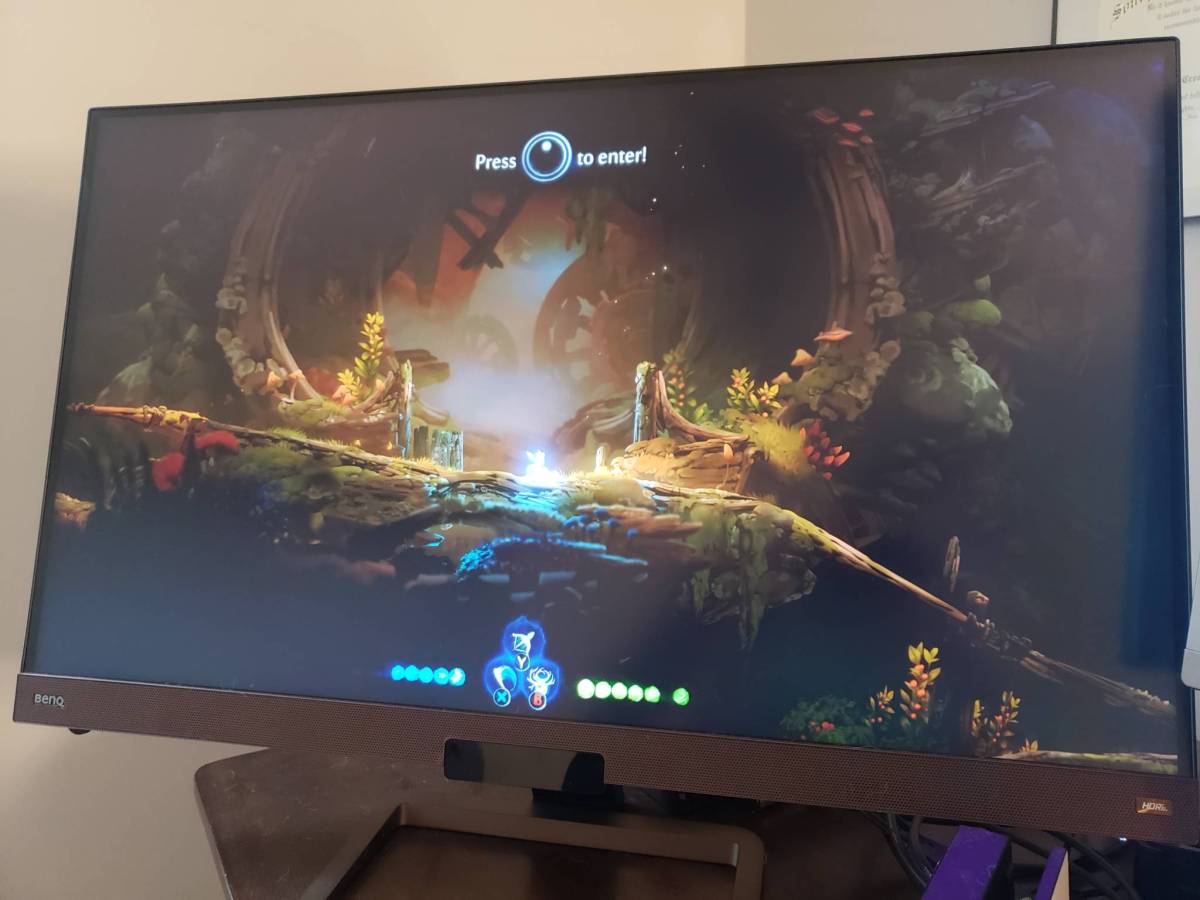 BenQ EW3280U monitor 4K HDR review Ori and the Will of the Wisps example