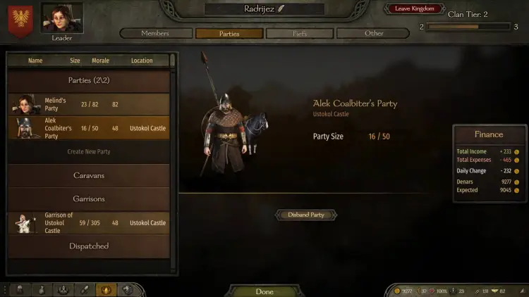 Mount & Blade Ii Bannerlord Mount And Blade Ii Bannerlord Clan Ranks Caravans Workshops Clan Party