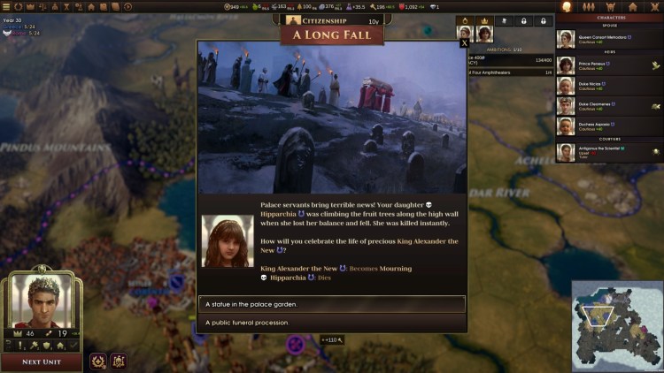 Old World Early Access Preview Impressions 4x Civilizations Crusader Kings Alexander Daughter Death