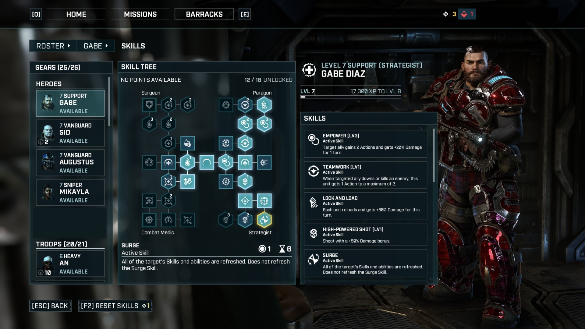 Gears Tactics best skills and build recommendations for Support