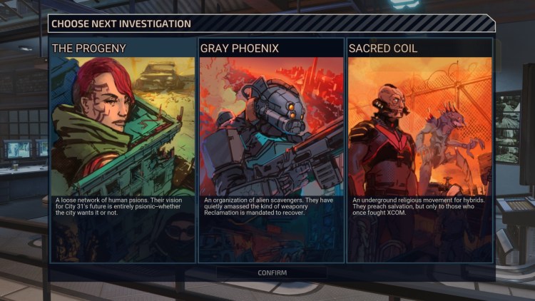 Xcom Chimera Squad Missions Factions Guide The Progeny Dark Events Faction Choice