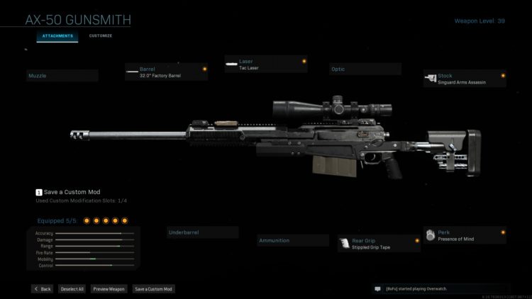 Call Of Duty Warzone Ax 50 sniper rifle