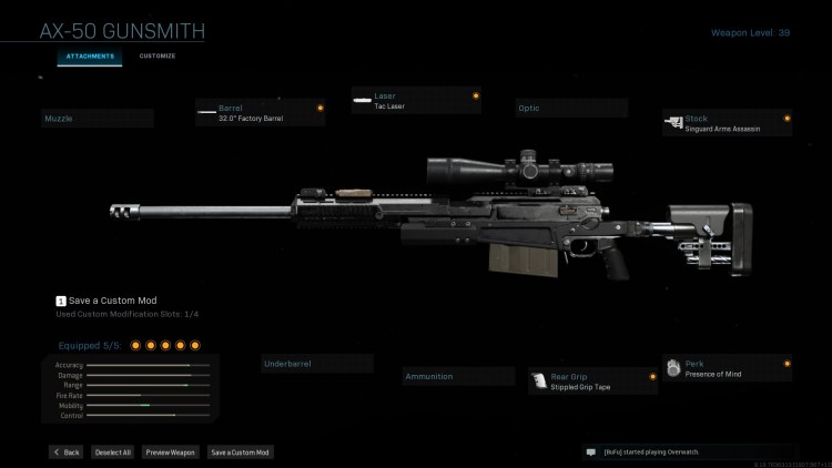 Call Of Duty Warzone Ax 50 sniper rifle