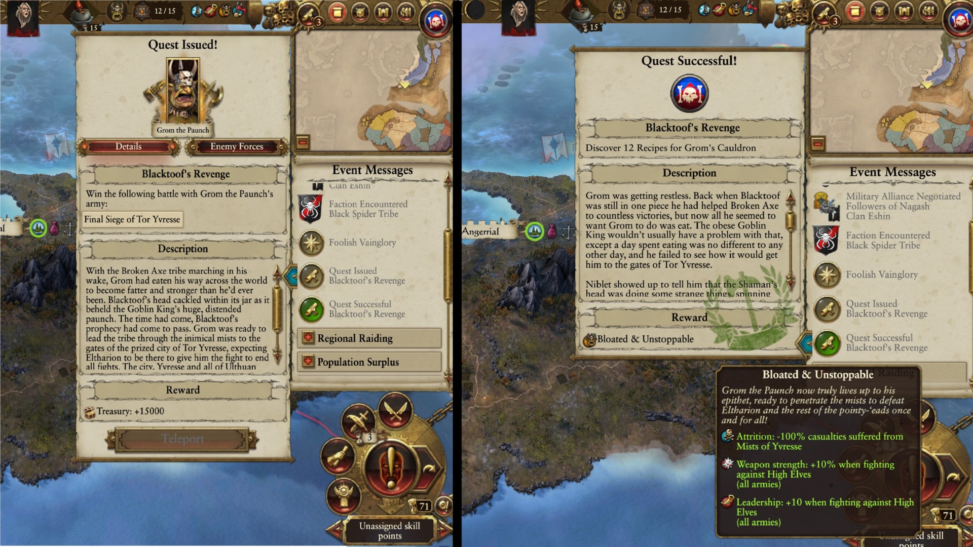 Total War Warhammer II Grom's Cauldron and Food Merchant guide