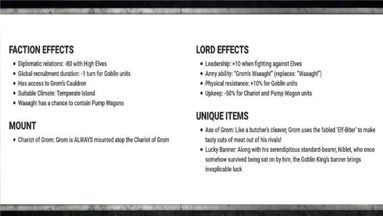 Total War Warhammer Ii The Warden & The Paunch Warhammer 2 Grom The Paunch Campaign Guide Perks