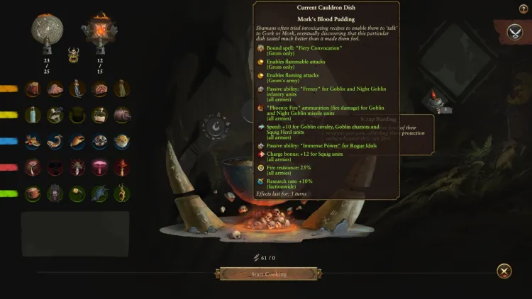 Total War Warhammer Ii The Warden And The Paunch Warhammer 2 Grom's Cauldron Guide Grom's Cauldron Recipes Ingredients 3bb