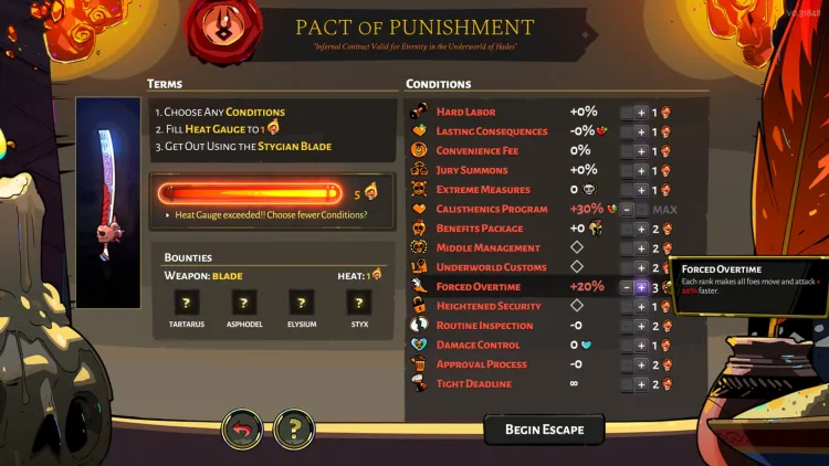 Hades Guide Pact Of Punishment Modifiers Heat Levels 5