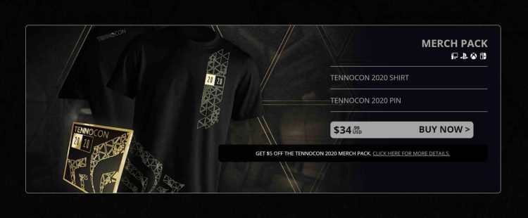 Warframe Tennocon Digital Extremes Merchandise