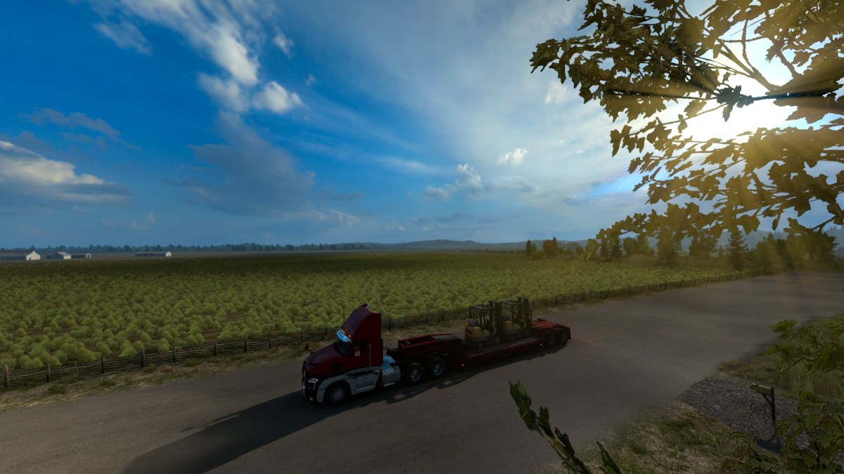 American Truck Simulator Idaho Field Sunrise