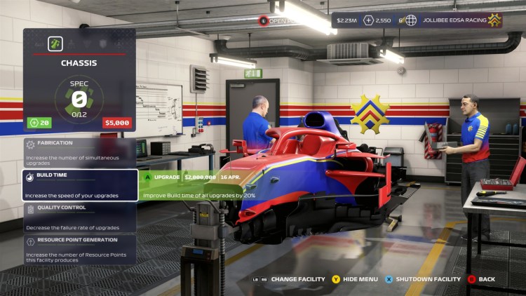 F1 2020 Myteam Facilities Guide Facilities Upgrades 2