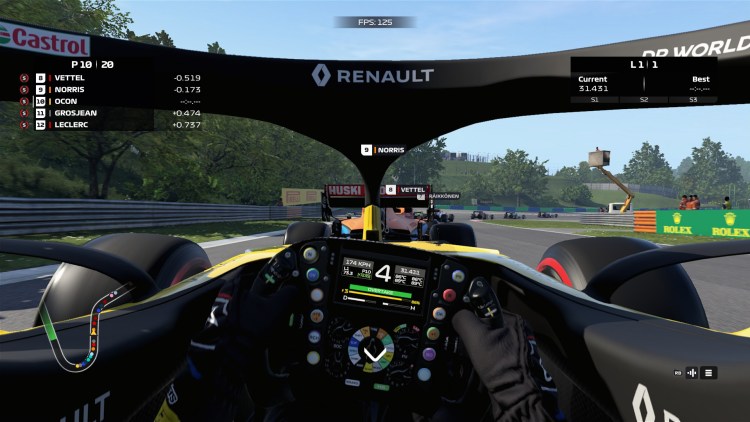 F1 2020 Technical Review Formula One Graphics Benchmark Performance Graphics Comparison 4 1080p 2