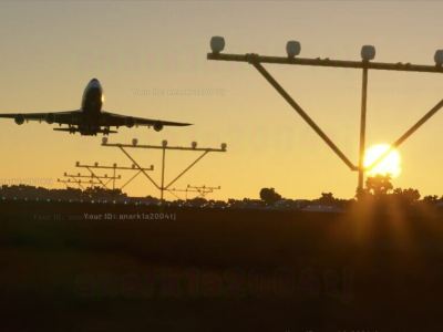 Microsoft Flight Simulator 747 Landing
