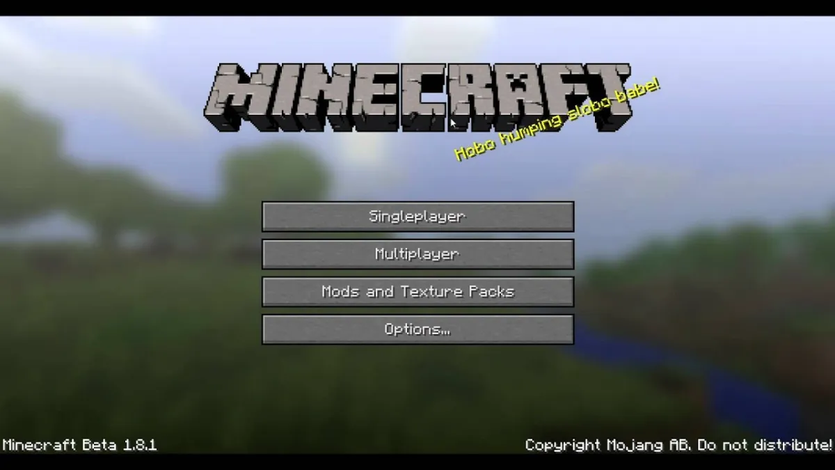 Minecraft Panorama Title Screen seed discovered