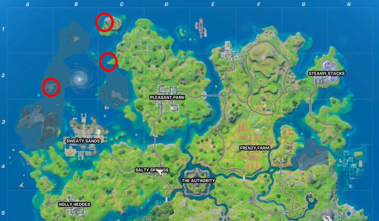 Fortnite Coral Buddies Location Map Part 2