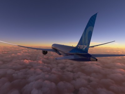 Microsoft Flight Simulator Boeing 787 Sunset Over The Clouds