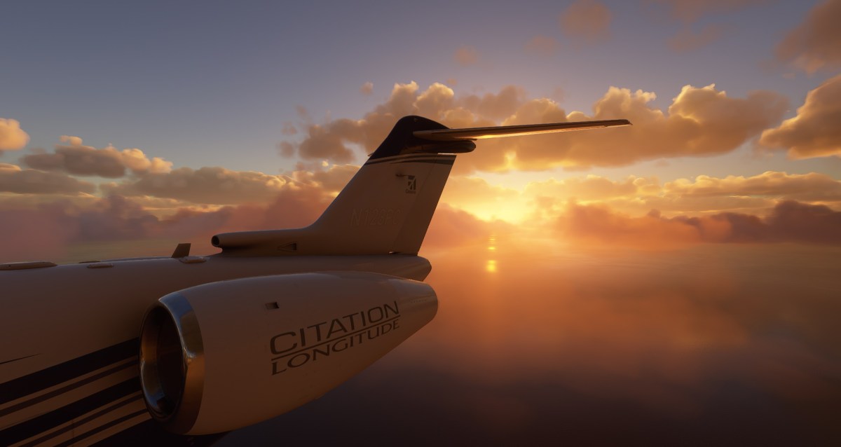 Microsoft Flight Simulator Lima Peru Citation Sunset