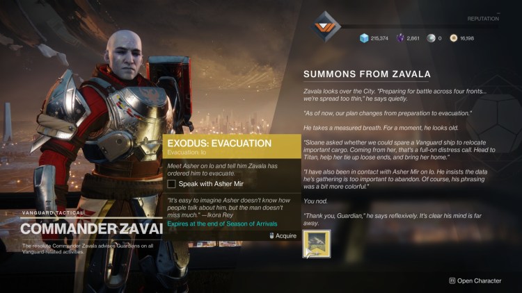 Destiny 2 Season Of Arrivals Traveler's Chosen Exotic Sidearm Exodus Evacuation Guide 1a