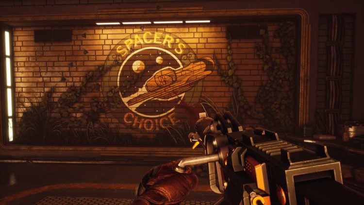 Outer Worlds Peril на логотипе Gorgon Oci Spacers Choice