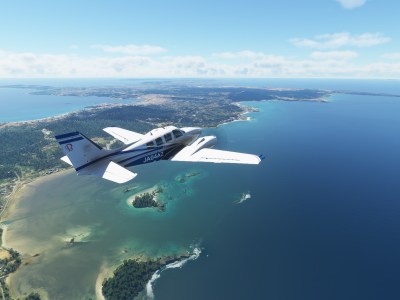 Microsoft Flight Simulator Beechcraft Baron Over Japan