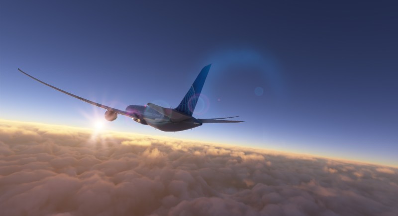United 787 Over The Pacific 2