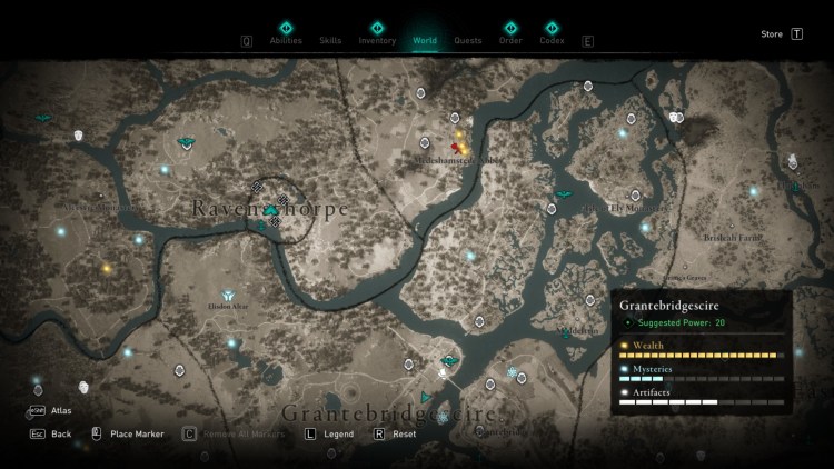 Assassin's Creed Valhalla Full World Map Treasure Chests Guide 1a Grantebridge