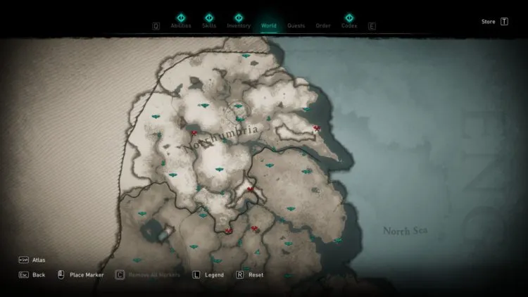 Assassin's Creed Valhalla Полная карта мира Руководство по сундукам с сокровищами 3a Англия