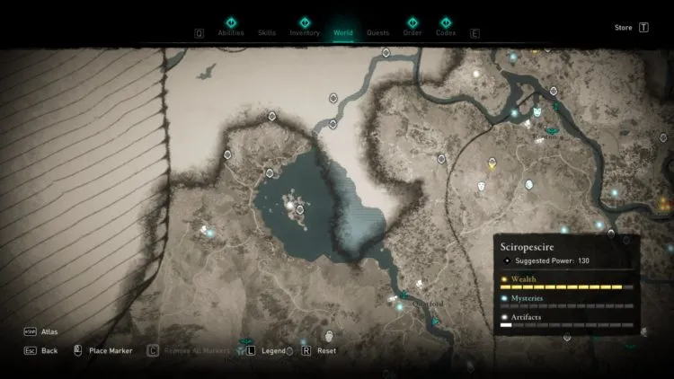 Assassin's Creed Valhalla Полная карта мира Руководство по сундукам с сокровищами 6a Sciropescire
