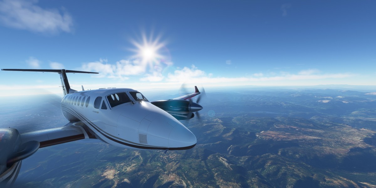 Microsoft Flight Simulator King Air Over The Great Plains