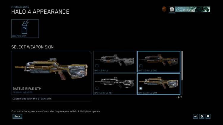 Halo: the master chief collection update H4 Battle Rifle Skin