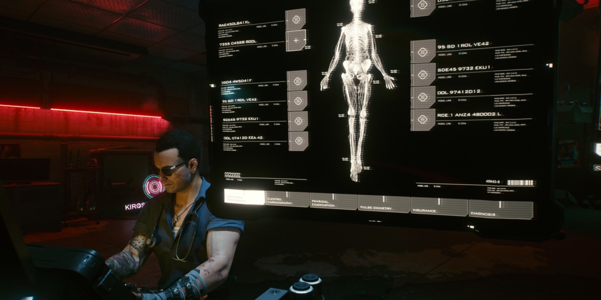 Cyberpunk 2077 Cyberware implants and the Ripperdoc's Tabula ERasa