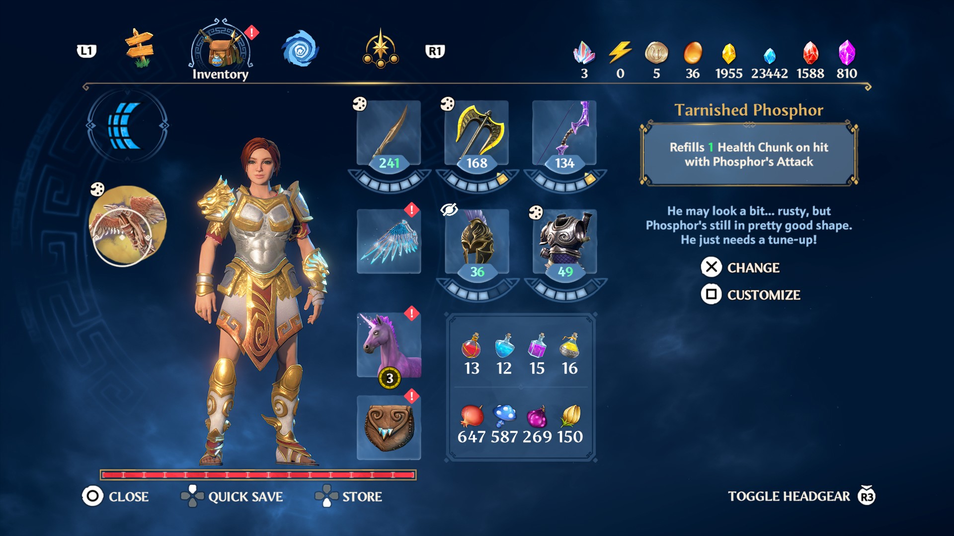 Immortals Fenyx Rising guide Gear perks and upgrades explained