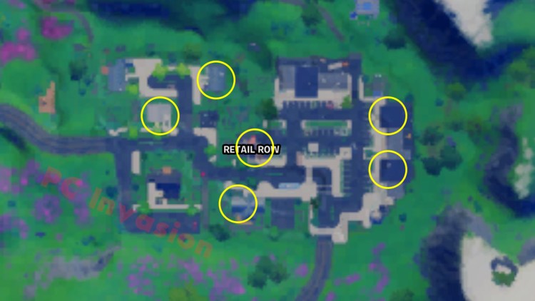 Fortnite Guide Retail Row Safe Spawn Locations Map