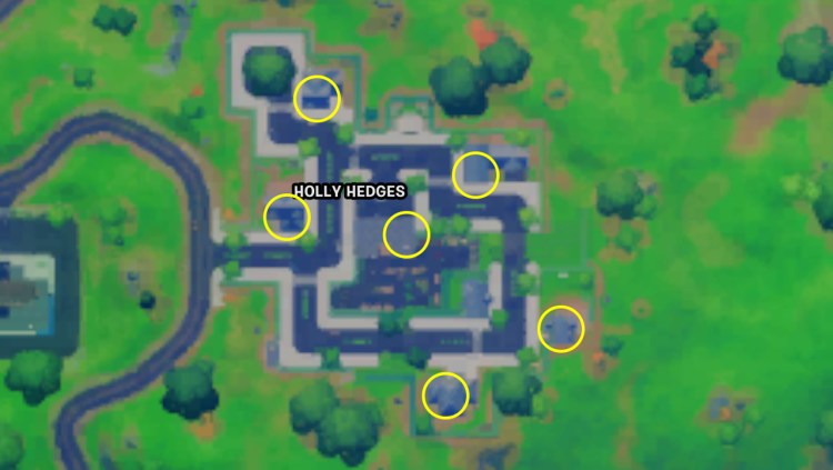Fortnite Holly Hedges Safe Locations Map Guide
