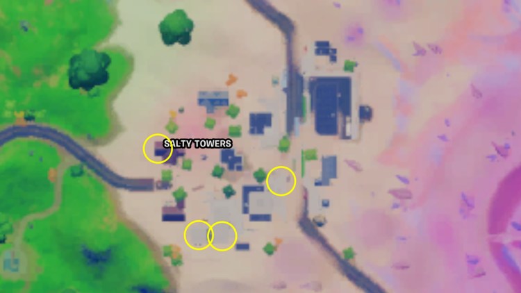 Fortnite Salty Towers Guide Safe Locations Map