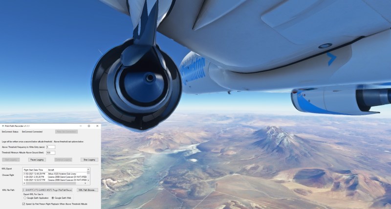 Microsoft Flight Simulator add-ons Pilot Path Recorder V2
