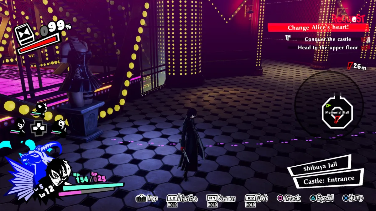 Persona 5 Strikers footsteps puzzle feat