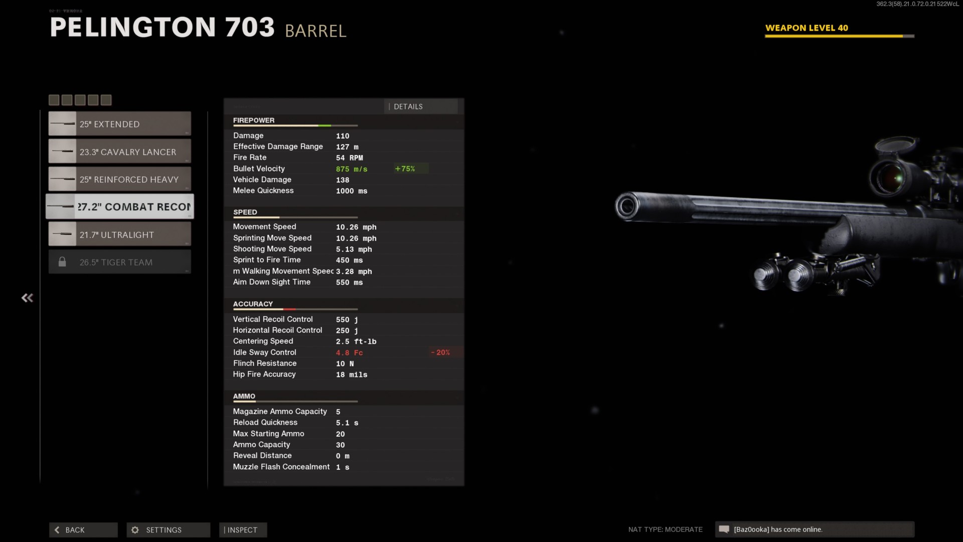 What does bullet velocity do in Black Ops Cold War?