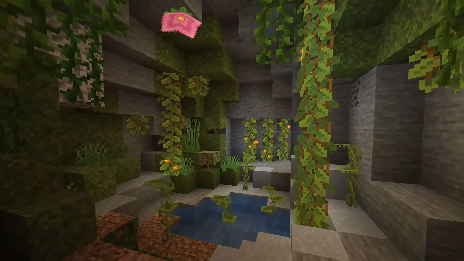 Latest Minecraft Caves & Cliffs Snapshot Shows Off Glowing Berries (1)