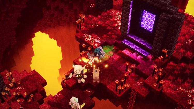 Minecraft Dungeons Flames Of The Nether Promo Art Update