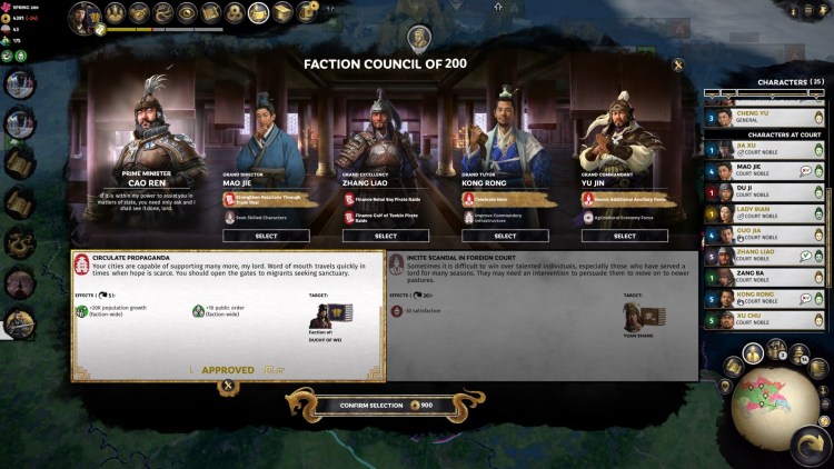Total War Three Kingdoms Fates Divided Faction Council Rework Guide 1