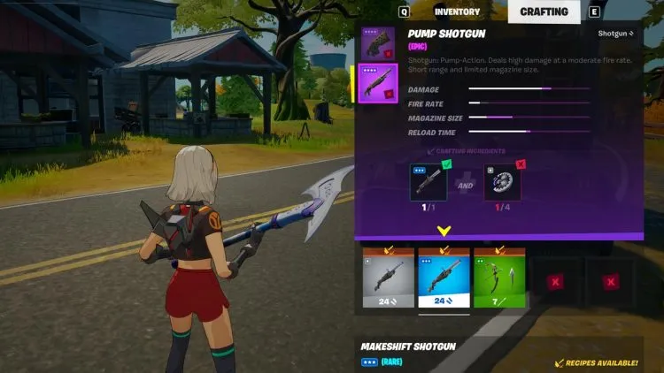 Fortnite Crafting Inventory