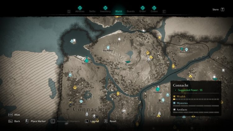 Assassin's Creed Valhalla Wrath Of The Druids Ирландия Карта мира Достопримечательности Дублин Мит Коннахт Ольстер 3b