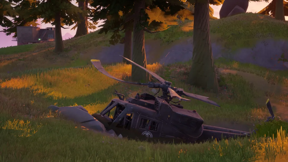 Fornite Foreshadowing Quest Investigate Downed Helicopter