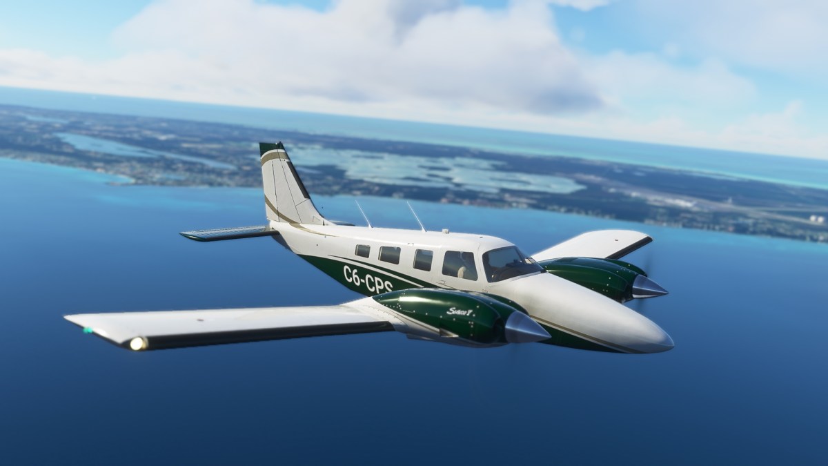 Microsoft Flight Simulator Carenado Pa34t Seneca V Leaving Nassau Close Up